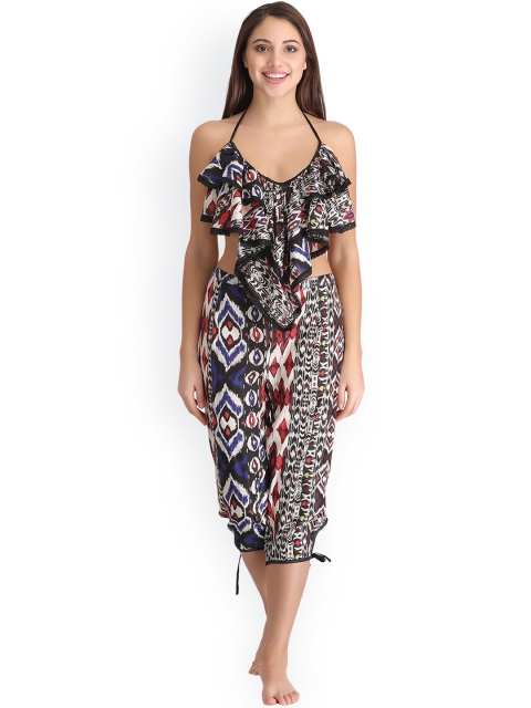 

Clovia Black Printed Night Suit NS0812P13XL