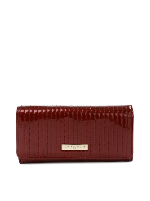 

Addons Women Maroon Textured Wallet