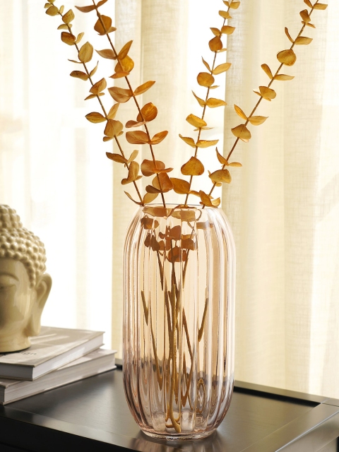 

Pure Home and Living Pink Dune Amber Glass Vase