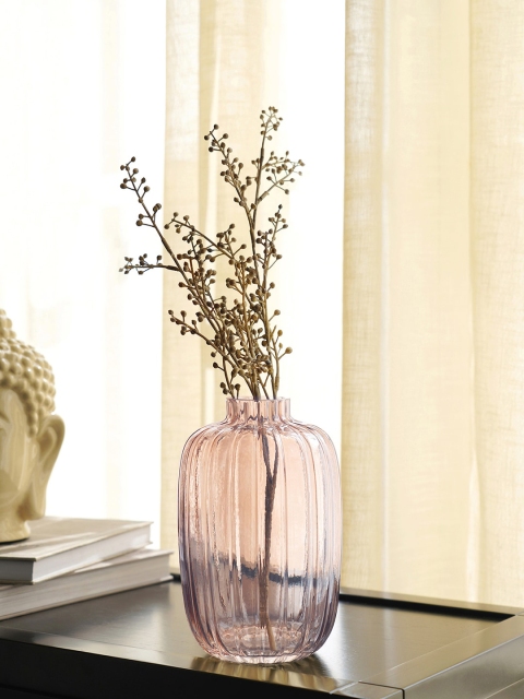 

Pure Home and Living Brown Amber Solid Glass Vase