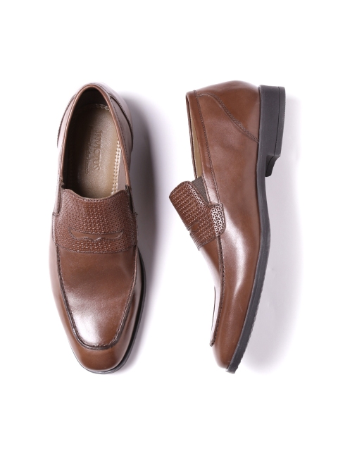 

INVICTUS Men Brown Leather Semiformal Slip-Ons