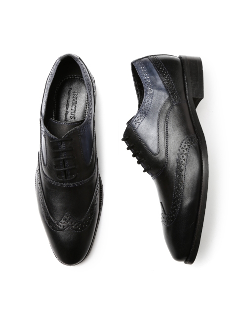 

INVICTUS Men Black Leather Brogues
