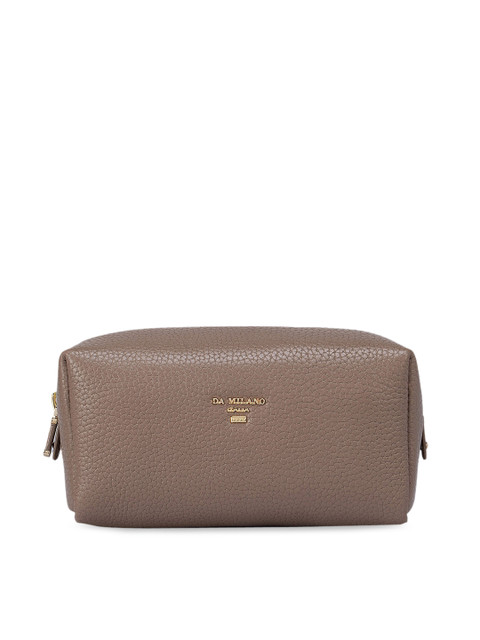 

Da Milano Brown Solid Travel Pouch