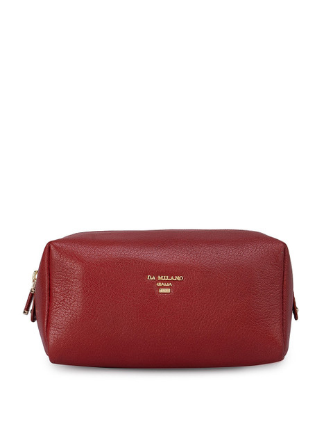 

Da Milano Red Textured Leather Travel Accessory