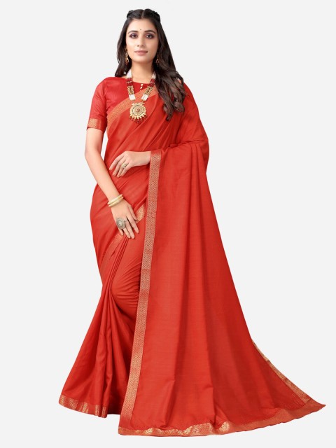 

KALINI Red Poly Silk Zari Saree