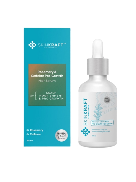 

SKINKRAFT Rosemary & Caffeine Pro-Growth Hair Serum 50 ml, Blue