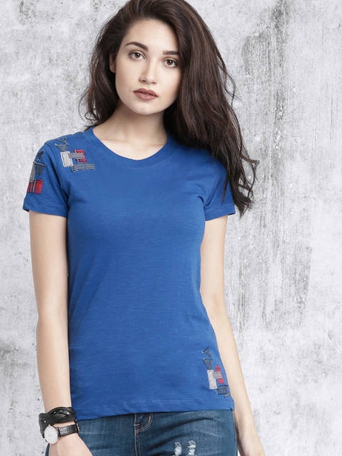 

Roadster Women Blue Solid Top