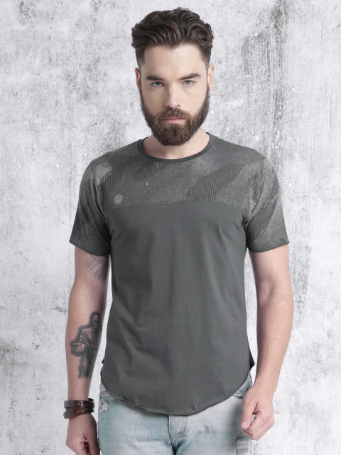 

Roadster Men Grey Printed T-shirt