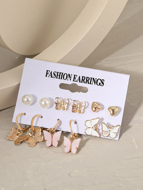 

Vembley Gold-Plated Necklace With Earrings Set