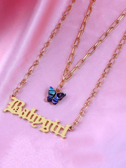 

Vembley Gold-Plated Necklace With Earring Set