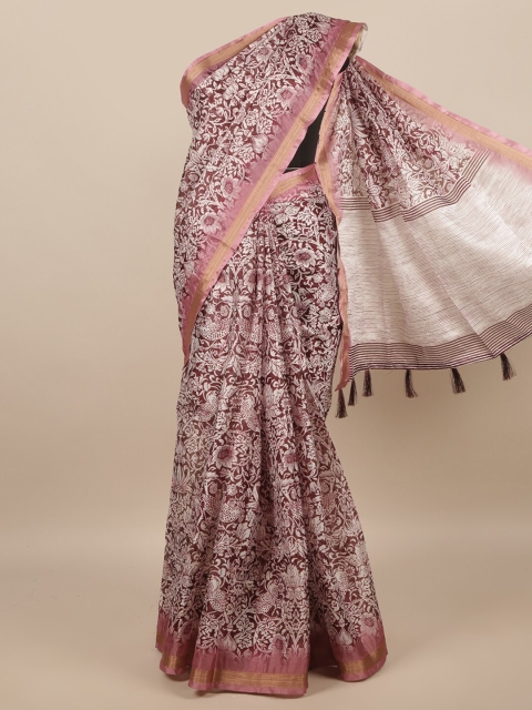

Pothys Purple & White Floral Saree