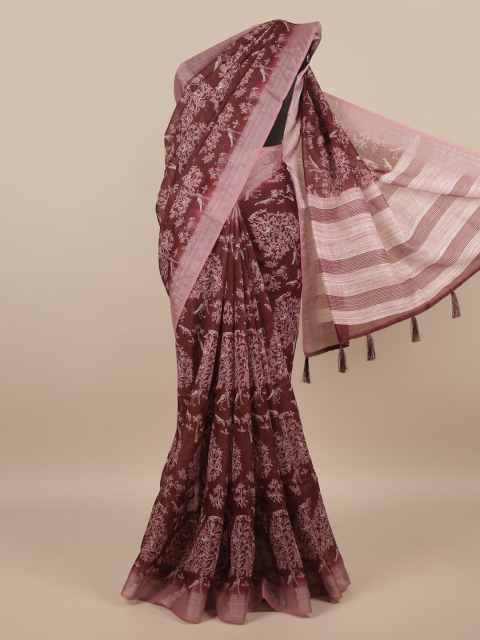 

Pothys Purple Floral Zari Saree