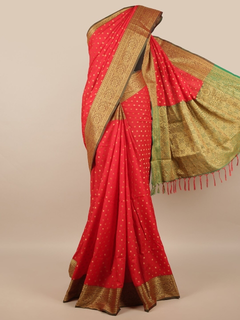

Pothys Women Red & Green Woven Design Saree