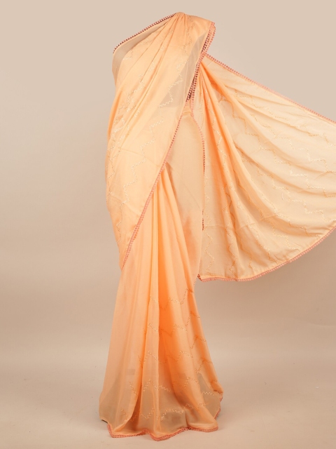 

Pothys Orange Embellished Saree