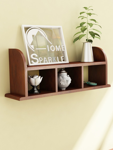 

Home Sparkle Brown Wall Shelf