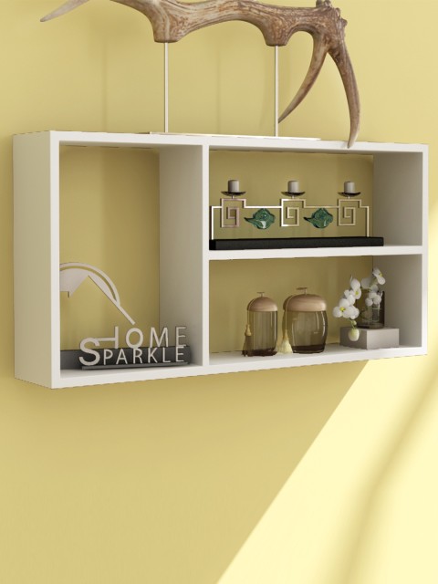 

Home Sparkle White Wall Shelf