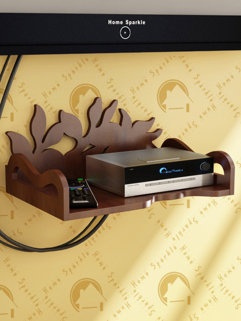 

Home Sparkle Brown Carved Wooden Set Top Box Holder