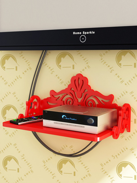 

Home Sparkle Red Carved Wooden Set Top Box Holder
