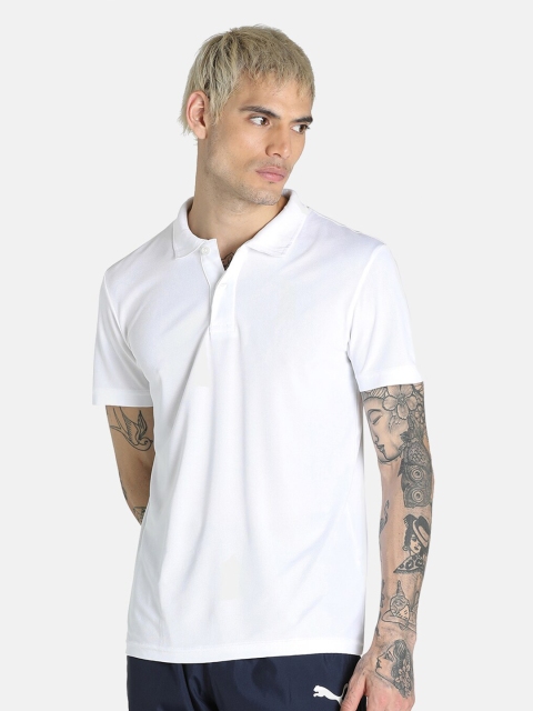 

Puma Men White Solid Polo Collar T-shirt