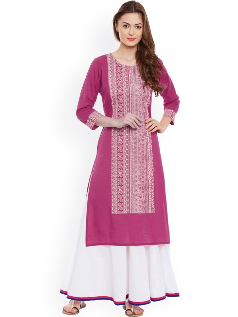 

Azira Women Pink Printed Kurta