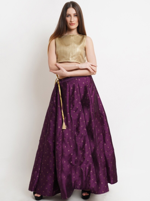 

Purple State Women Purple & Gold-Toned Lehenga Choli