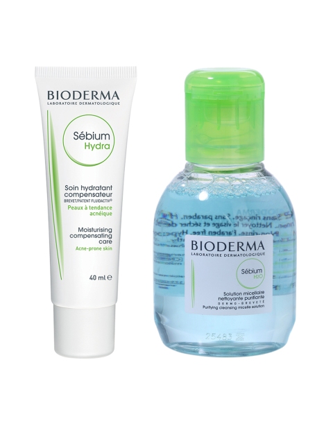 

BIODERMA Set of Sebium Hydra Moisturiser 40ml & Micellar Water 100ml, White