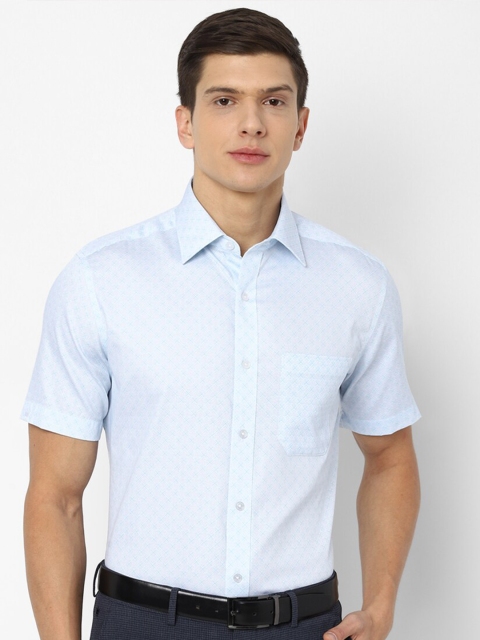 

Louis Philippe Men Blue Printed Formal Shirt