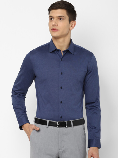 

Louis Philippe Men Navy Blue Slim Fit Pure Cotton Formal Shirt