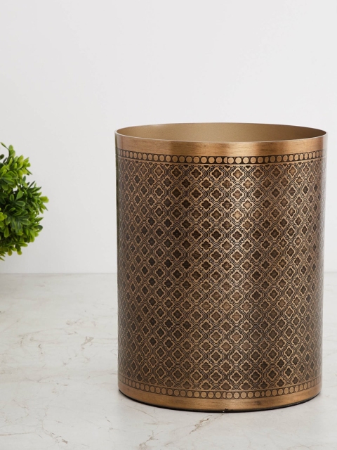 

Home Centre Gold Textured Waste Bin