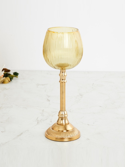 

Home Centre Gold-Toned Textured Candle Holder