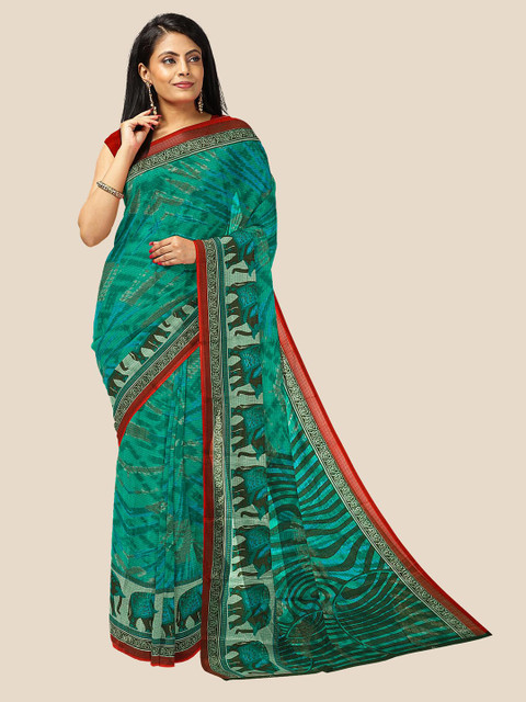 

Kalamandir Blue & Grey Silk Cotton Saree