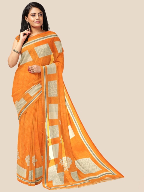 

Kalamandir Orange & Beige Georgette Saree