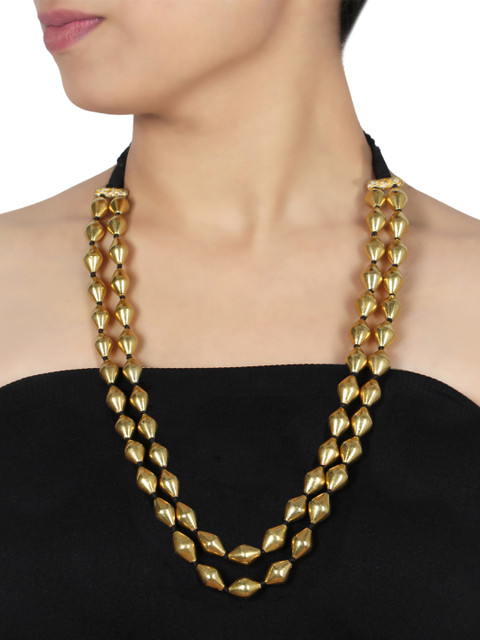 

ahilya Dual-Stranded Gold-Plated Sterling Silver Necklace