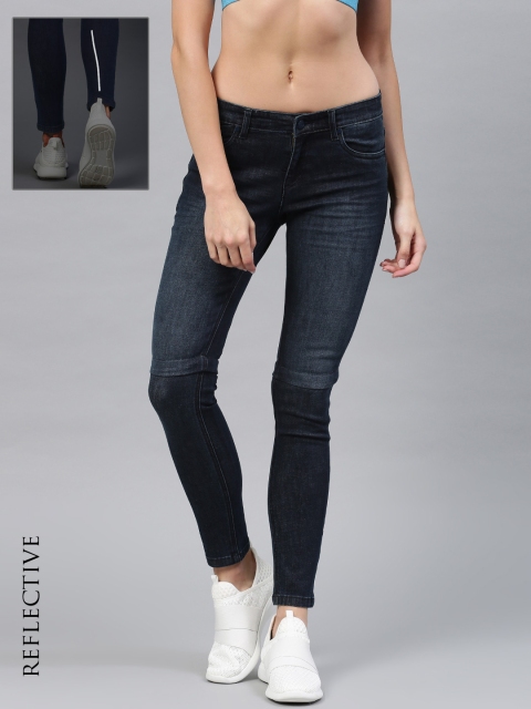 

HRX by Hrithik Roshan Women Blue Super Skinny Fit Mid-Rise Clean Look Jeans