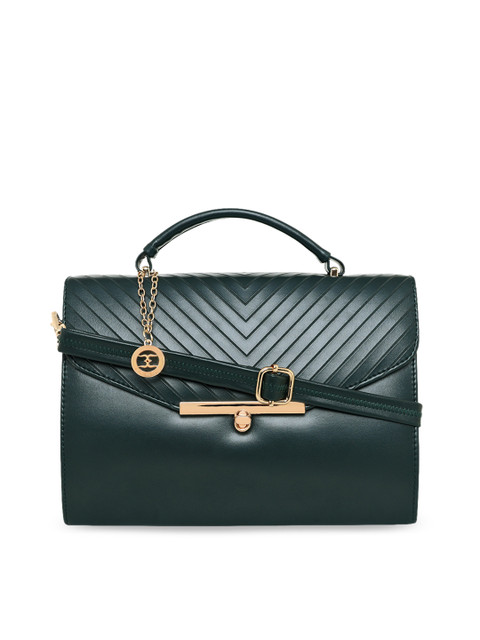 

ESBEDA Green PU Structured Handheld Bag