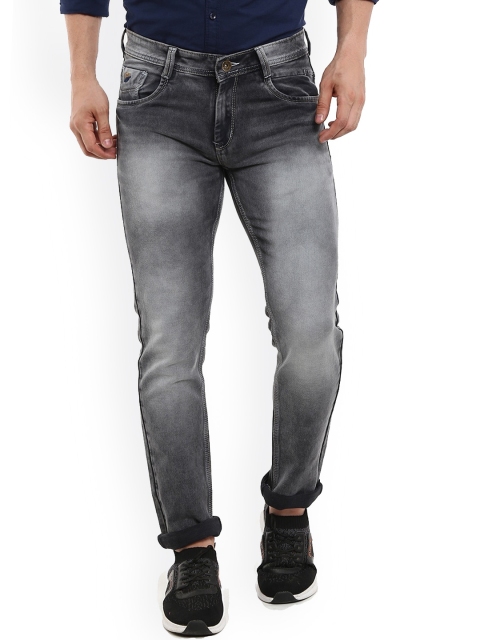 

V-Mart Men Grey Slim Fit Low Distress Heavy Fade Stretchable Jeans
