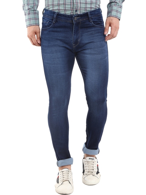 

V-Mart Men Navy Blue Slim Fit Light Fade Stretchable Jeans