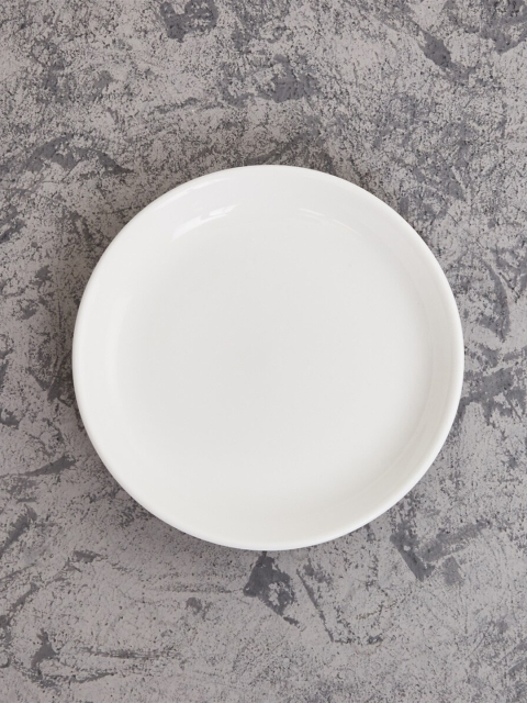 

Home Centre White Microwave Safe Bone China Matte Plate