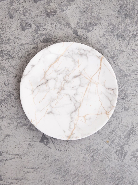 

Home Centre White & Grey 1 Pieces Melamine Glossy Plates