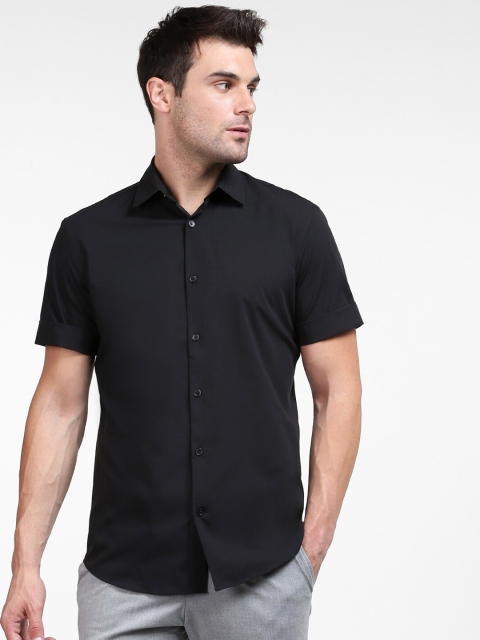 

SELECTED Men Black Slim Fit Organic Cotton Casual Shirt