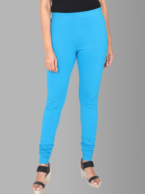 

Feather Soft Elite Women Turquise Blue Cotton Churidhar Leggings