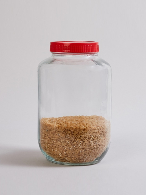 

Home Centre Transparent Glass Jar With Lid
