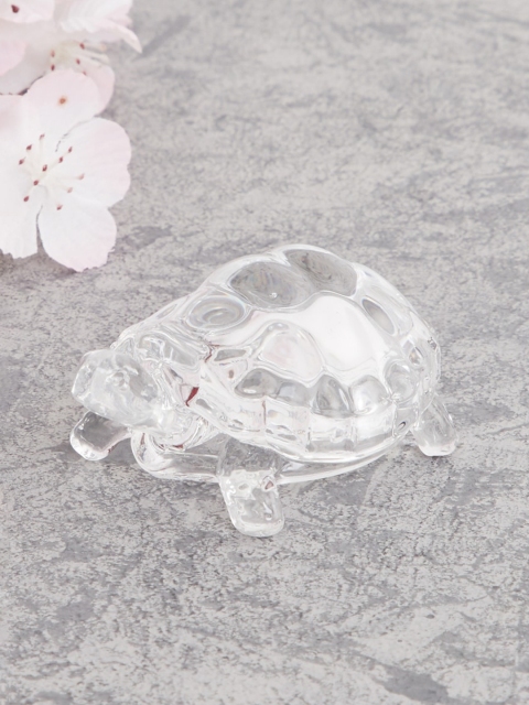 

Home Centre Transparent Glass Tortoise Figurine Showpiece