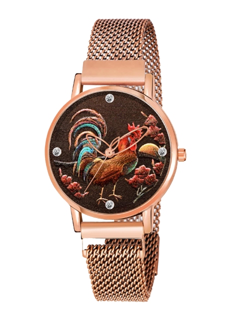 

Rage Enterprise Women Brown Dial & Rose Gold Toned Straps Analogue Watch R-863-BRWON