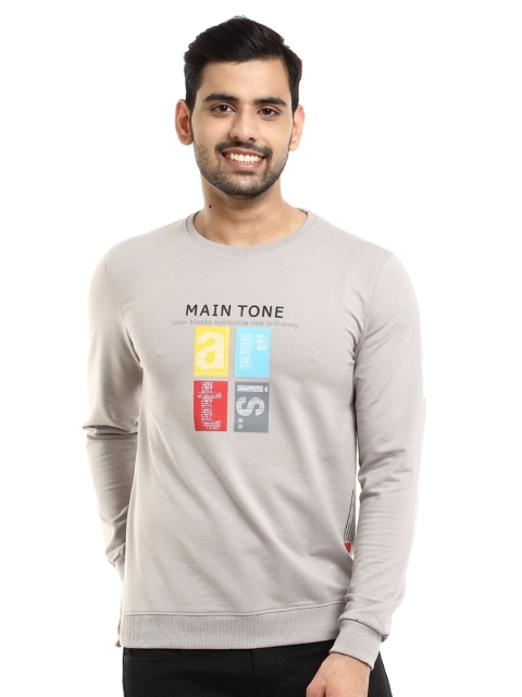 

V-Mart Men Grey Typography Printed T-shirt
