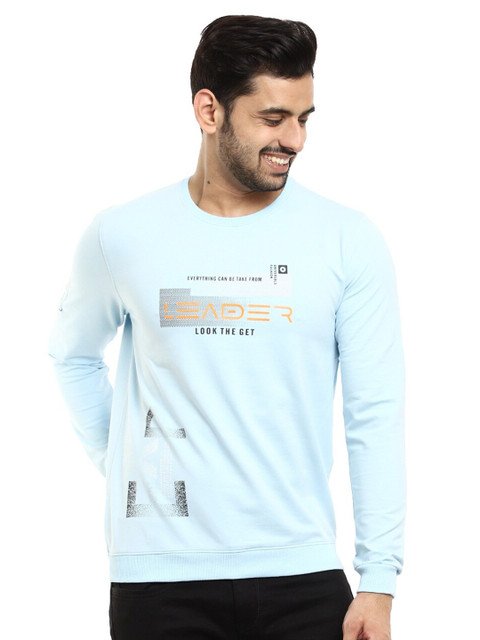 

V-Mart Men Blue Typography Printed T-shirt