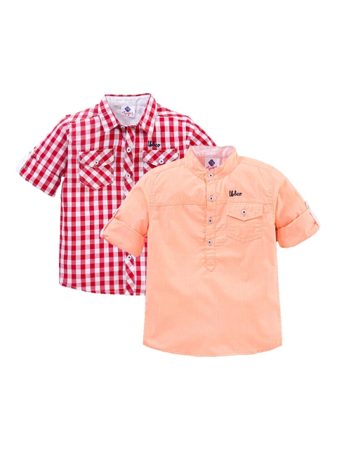 

TONYBOY Boys Red Classic Checked Casual Shirt