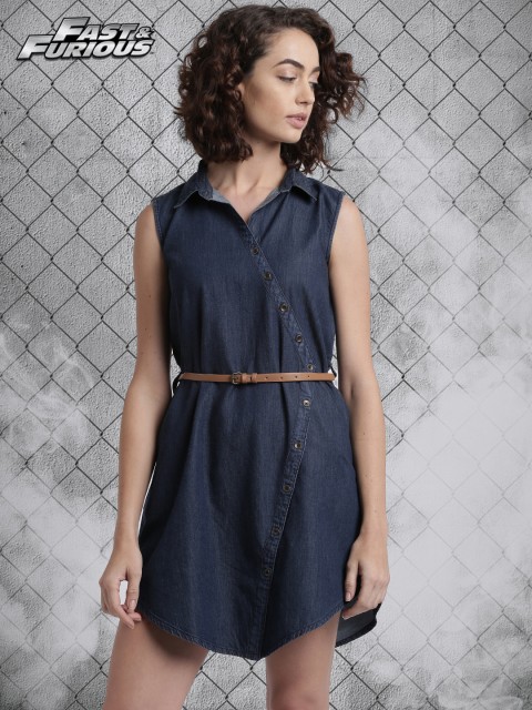 

Roadster Fast and Furious Women Blue Shirt Dress