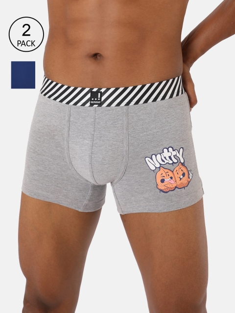

RAD.MAD.BAD Men Pack Of 2 Solid Trunks RMB-TR-BLR-B-BLR-G, Blue
