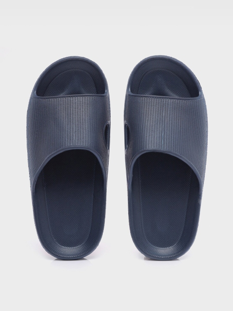 

Bewakoof Men Blue Rubber Sliders